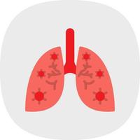 diseño de icono de vector de infección de pulmones