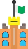 Castle Flag Vector Icon Design