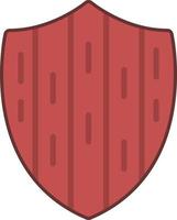 Wood Shield Vector Icon Design