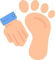 Foot Massage Vector Icon Design