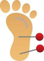 Foot Acupuncture Vector Icon Design