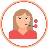 diseño de icono de vector de acupuntura facial