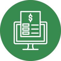 Online Invoice Vector Icon Design