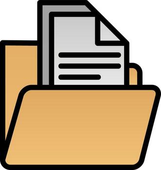 Folder with Files Vector Icon Design