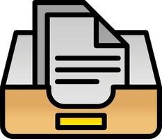 Documents Box Vector Icon Design