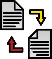 Documents Exchange Vector Icon Design