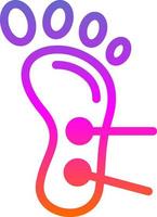 Foot Acupuncture Vector Icon Design