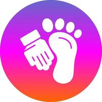 Foot Massage Vector Icon Design