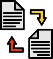 Documents Exchange Vector Icon Design