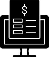 Online Invoice Vector Icon Design