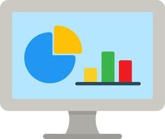 Online Statistics Vector Icon Design