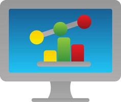 Online Stock Market Vector Icon Design