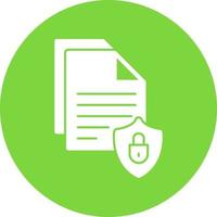 diseño de icono de vector de seguridad de documento