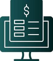 Online Invoice Vector Icon Design