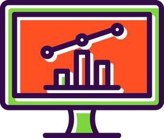 Online Stock Market Vector Icon Design