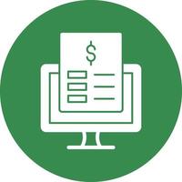 Online Invoice Vector Icon Design