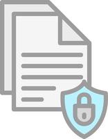 diseño de icono de vector de seguridad de documento