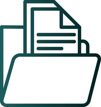 Carpeta con diseño de icono de vector de archivos