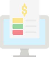 Online Invoice Vector Icon Design