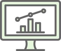 Online Stock Market Vector Icon Design