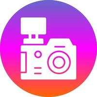 Dslr Camera Flat Icon vector