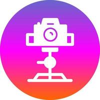 Tripod Camera Flat Icon vector