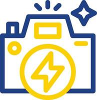 Flash Camera Flat Icon vector