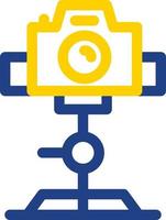 Tripod Camera Flat Icon vector