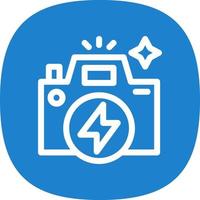 Flash Camera Flat Icon vector