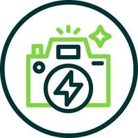 Flash Camera Flat Icon vector