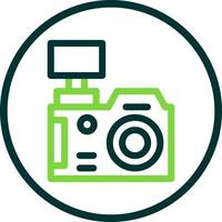 Dslr Camera Flat Icon vector