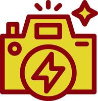 Flash Camera Flat Icon vector