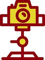 Tripod Camera Flat Icon vector