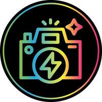 Flash Camera Flat Icon vector