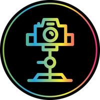 Tripod Camera Flat Icon vector