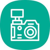 Dslr Camera Flat Icon vector