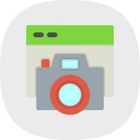 Camera Website Flat Icon vector