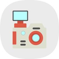 Dslr Camera Flat Icon vector