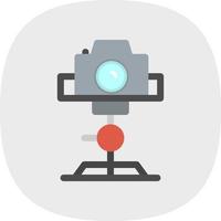 Tripod Camera Flat Icon vector