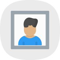 Passport Photo Flat Icon vector