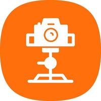 Tripod Camera Flat Icon vector