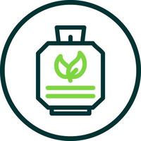 Biogas Cylinder Flat Icon vector