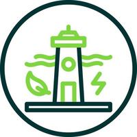 Tidal Power Flat Icon vector