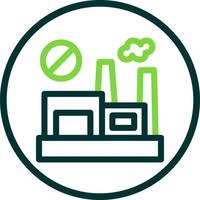 No Fossil Fuels Flat Icon vector