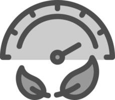 Eco Gauge Flat Icon vector