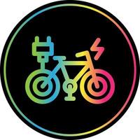 icono plano de bicicleta eléctrica vector