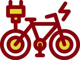 Electric Bike Flat Icon vector