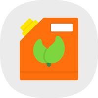 Biofuel Can Flat Icon vector