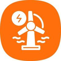 icono plano de energía renovable vector