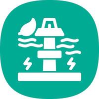 Wave Power Flat Icon vector